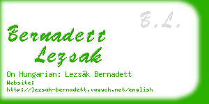 bernadett lezsak business card